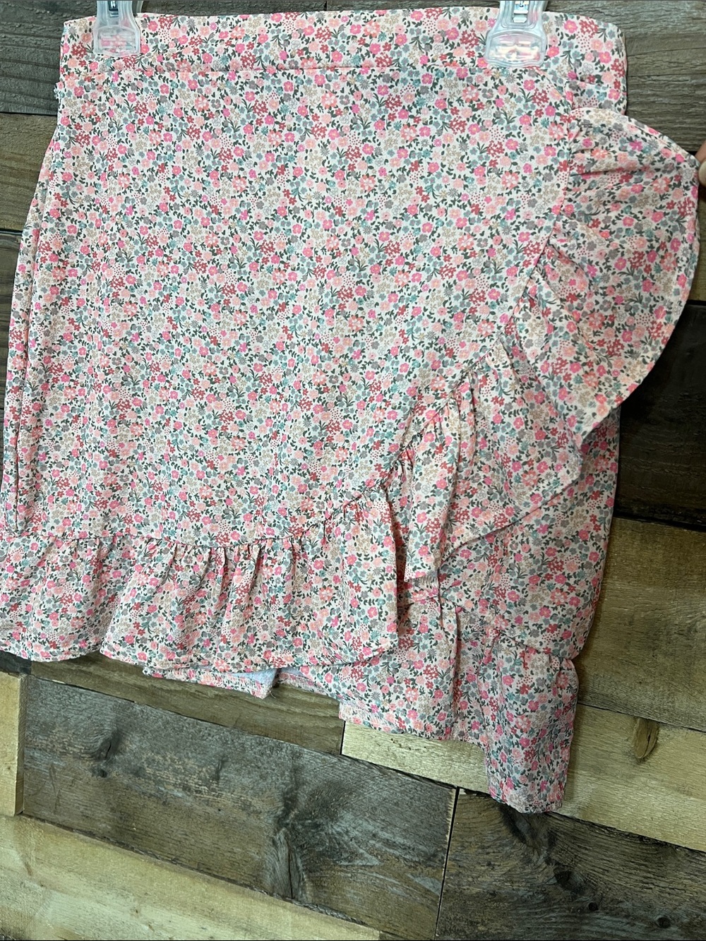PrettyLittleThing Pink Floral Ruffle Mini Skirt - Picture 6 of 14